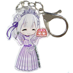 Re:ZERO -Starting Life in Another World- Emilia Acrylic Keychain Monthly Comic Alive Limited November 2021 Issue Bonus Keychains [USED]