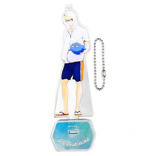 Haikyu!! To The Top Kei Tsukishima Acrylic Stand Keychain Stationery Cafe Collaboration Keychains [USED]