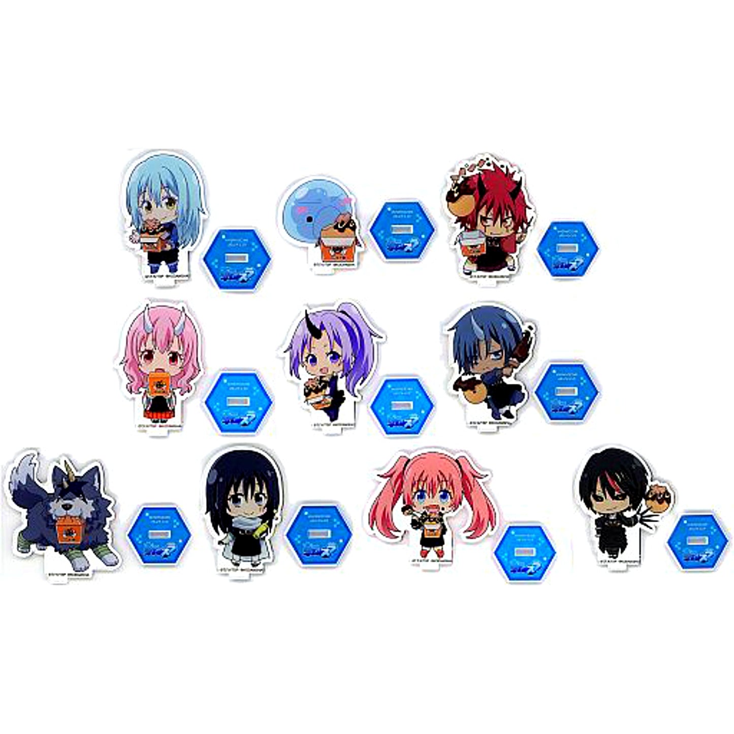 Set of 10 Trading Acrylic Stand That Time I Got Reincarnated as a Slime x Bakudanyakihonpo [USED]