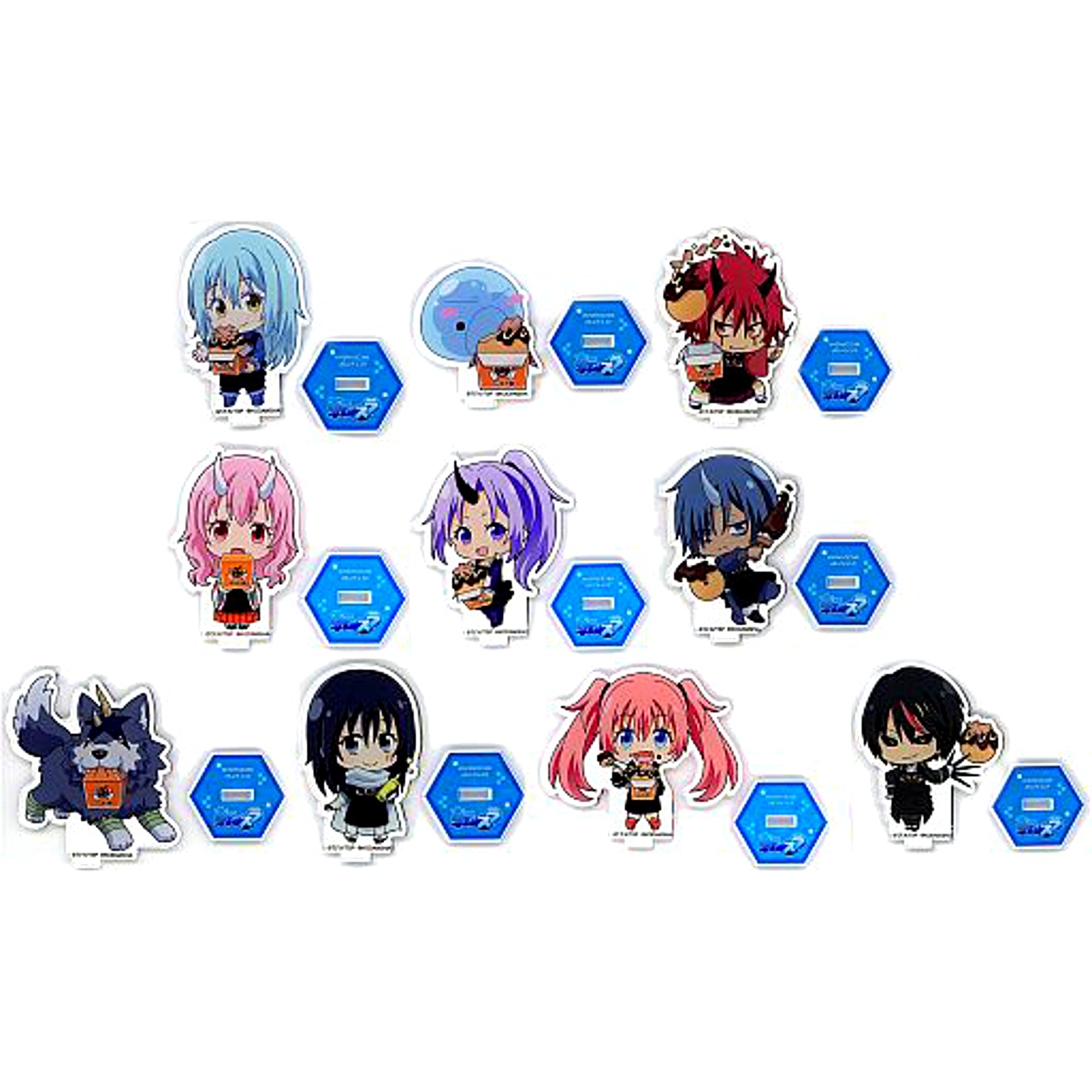 Set of 10 Trading Acrylic Stand That Time I Got Reincarnated as a Slime x Bakudanyakihonpo [USED]