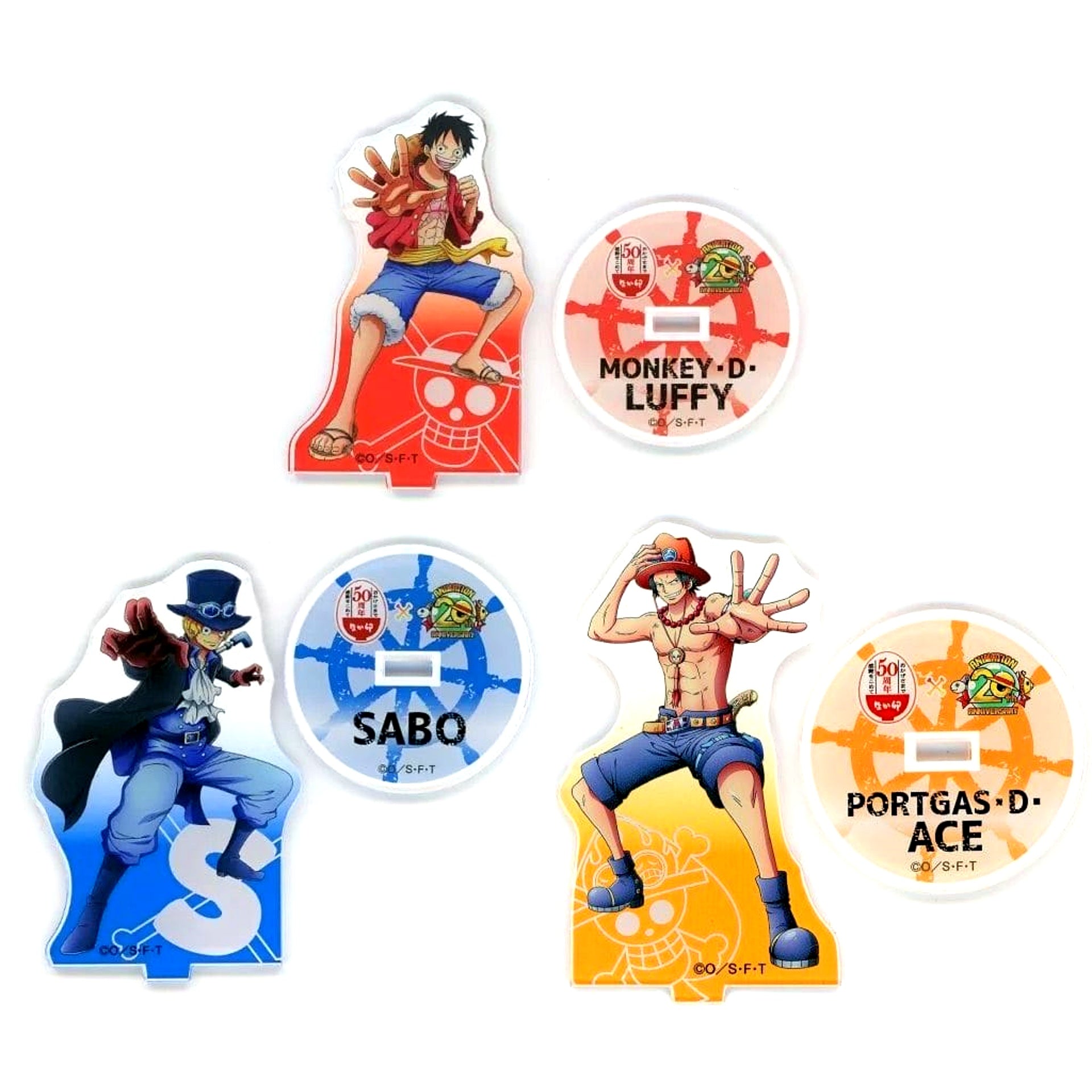 One Piece Nakau x One Piece Newly Drawn Acrylic Stand Set of All 3 Types Seasonal Limited Set Purchase Bonus [USED]