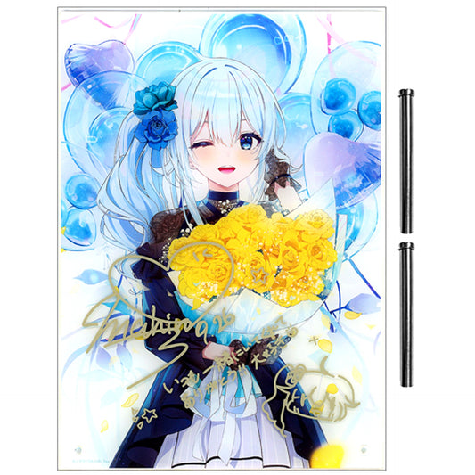 Mahiro Yukishiro Virtual YouTuber Nijisanji Single Printed Autograph and Message Acrylic Panel Birthday 2021 [USED]