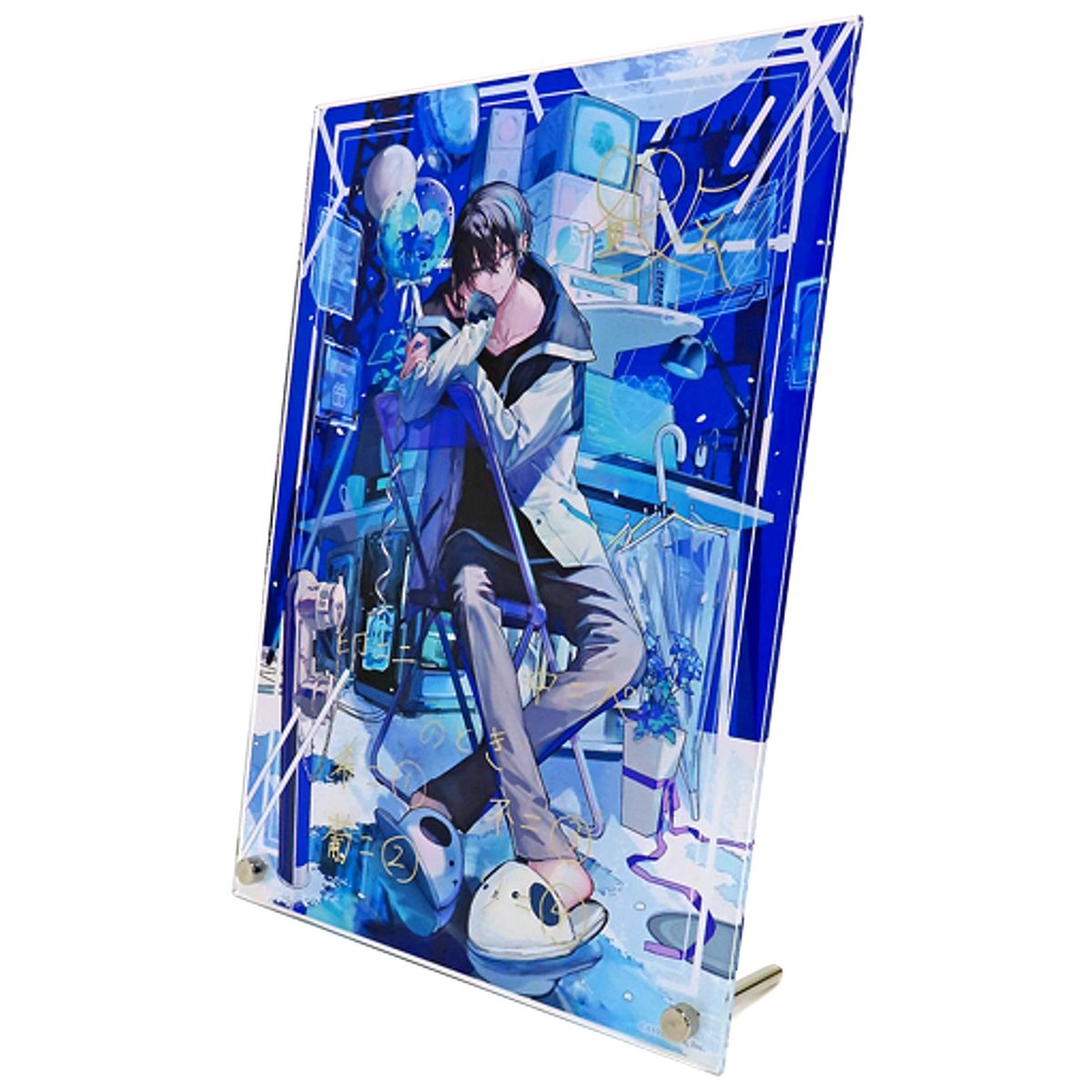 Kai Mayuzumi Replica Autograph Message Acrylic Panel Virtual YouTuber Nijisanji 2021 Birthday Bonus [USED]