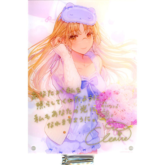 Sister Claire Replica Autograph Message Acrylic Panel Virtual YouTuber Nijisanji 2021 Birthday Bonus [USED]