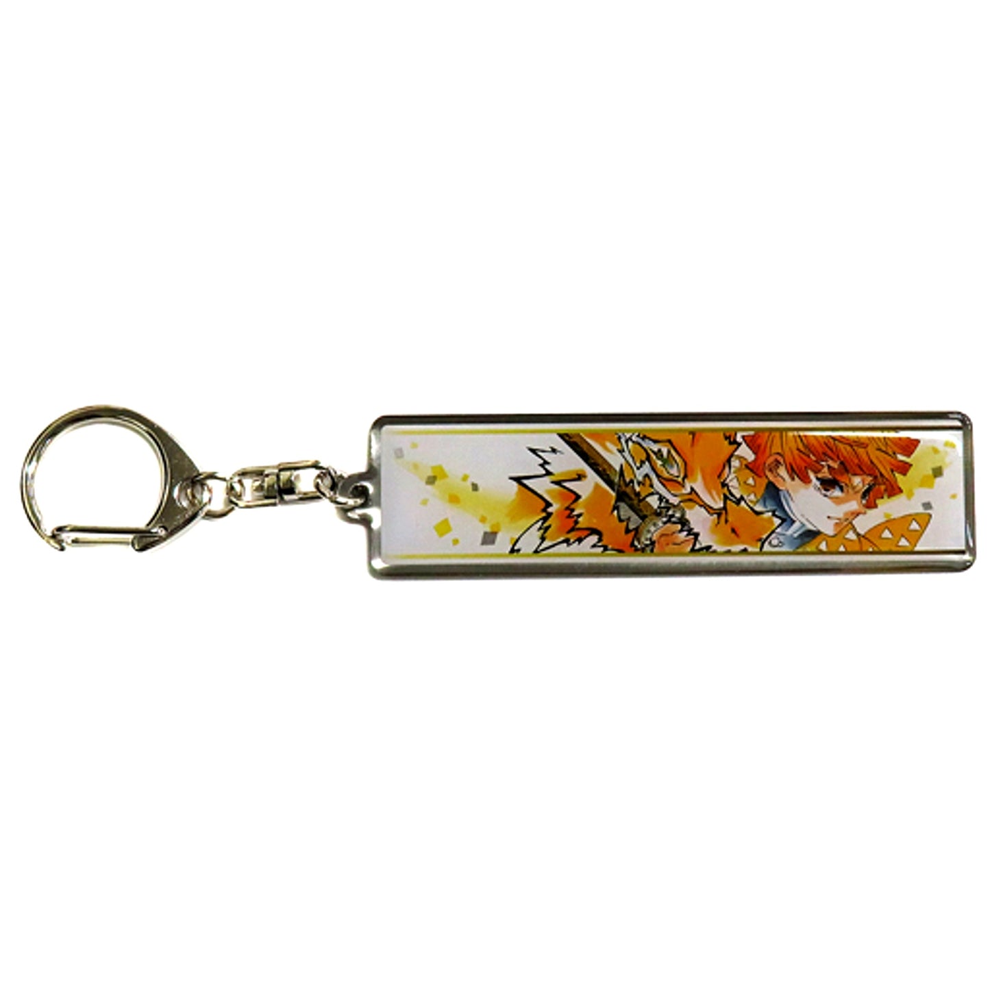 Zenitsu Agatsuma Demon Slayer Kimetsu no Yaiba Koyoharu Gotouge Exhibition Metal Keychain Collection [USED]
