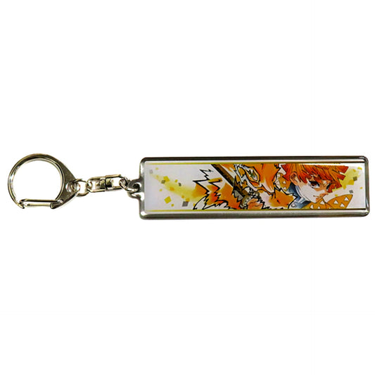 Zenitsu Agatsuma Demon Slayer Kimetsu no Yaiba Koyoharu Gotouge Exhibition Metal Keychain Collection [USED]