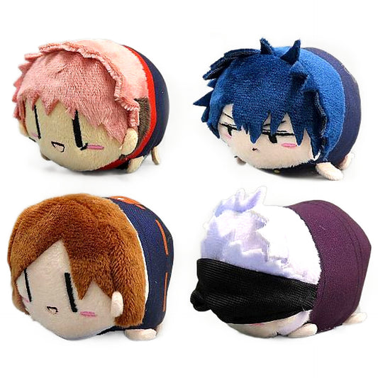 Jujutsu Kaisen Yuji Itadori & Others Mugyutto Mascot Vol.1 All 4 Types Set Keychains [USED]
