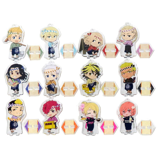 Tokyo Revengers Keisuke Baji & Others Trading Acrylic Stand Keychain animatecafe Revival Limited All 12 Types Set Keychains [USED]