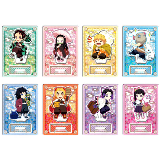 Set of 8 Mission Pilgrimage Trading Acrylic Stand Demon Slayer: Kimetsu no Yaiba [USED]