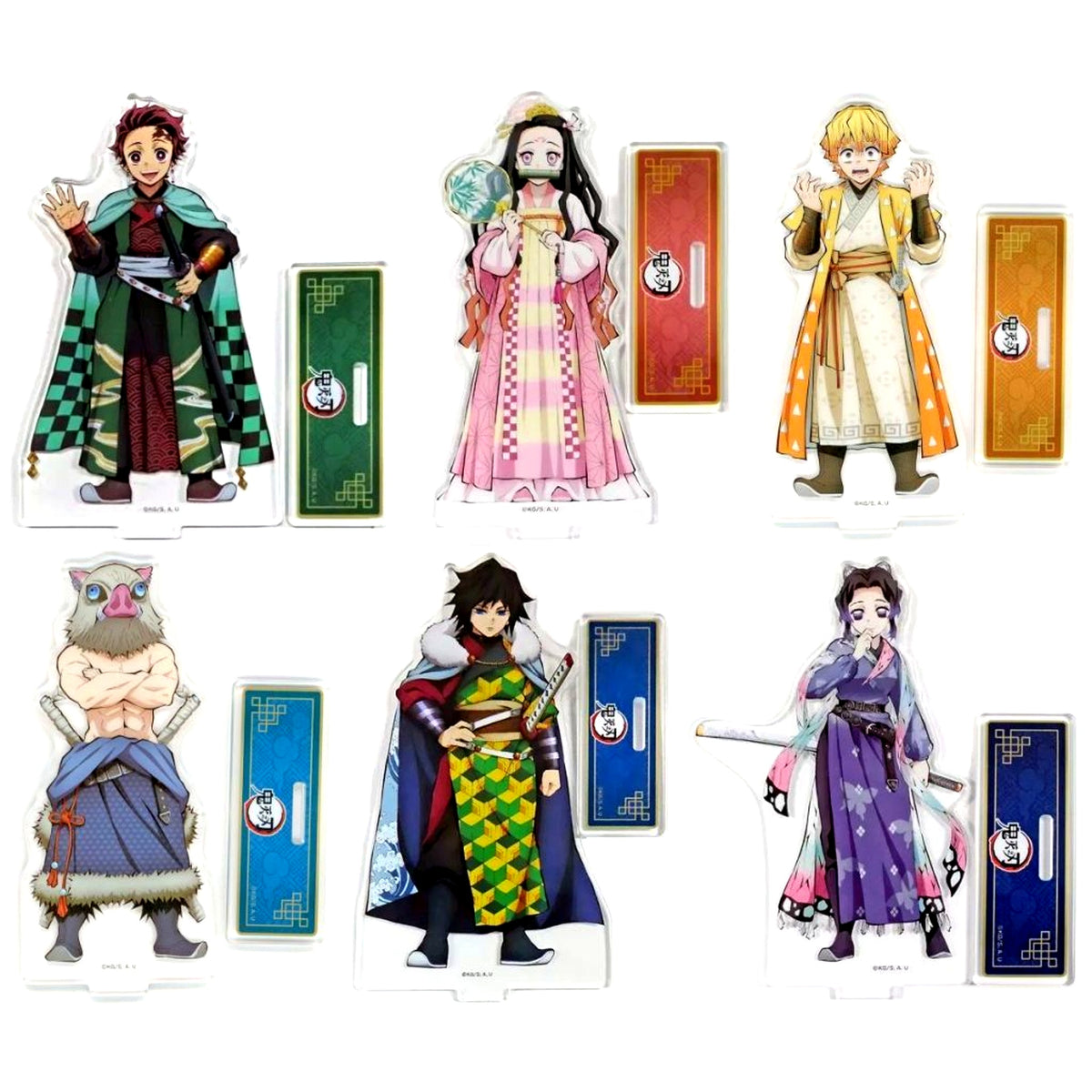 Set of 6 Demon Slayer Kimetsu no Yaiba x ufotable cafe Acrylic Stand National Style Clothing China Limited [USED]