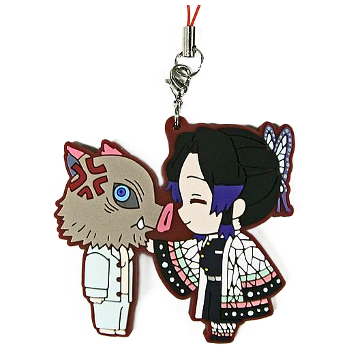 Inosuke Hashibira Shinobu Kocho Demon Slayer: Kimetsu no Yaiba Metsu! Capsule Rubber Mascot 10 [USED]