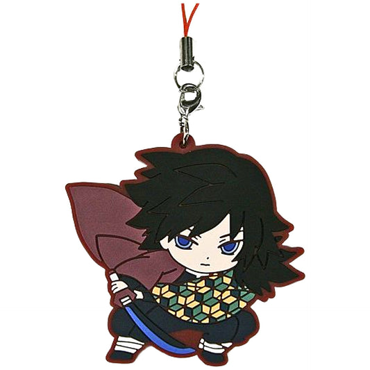 Demon Slayer: Kimetsu no Yaiba Giyu Tomiokau Metsu! Capsule Rubber Mascot 10 Keychains [USED]