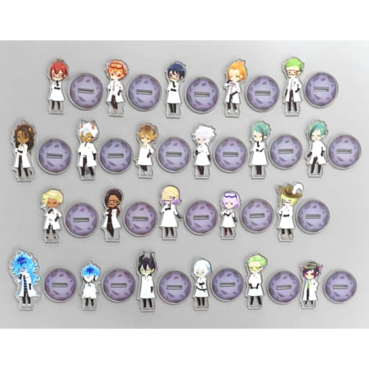 Disney: Twisted-Wonderland Riddle Rosehearts & Others Lab Coat All 22 Types Set Mini Acrylic Stand Collection Vol.4 Acrylic Stands [USED]