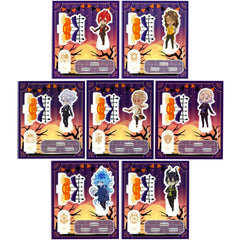 Set of 7 Disney Twisted-Wonderland Halloween Fair 2021 Acrylic Stand Collection B Village Vanguard Limited [USED]
