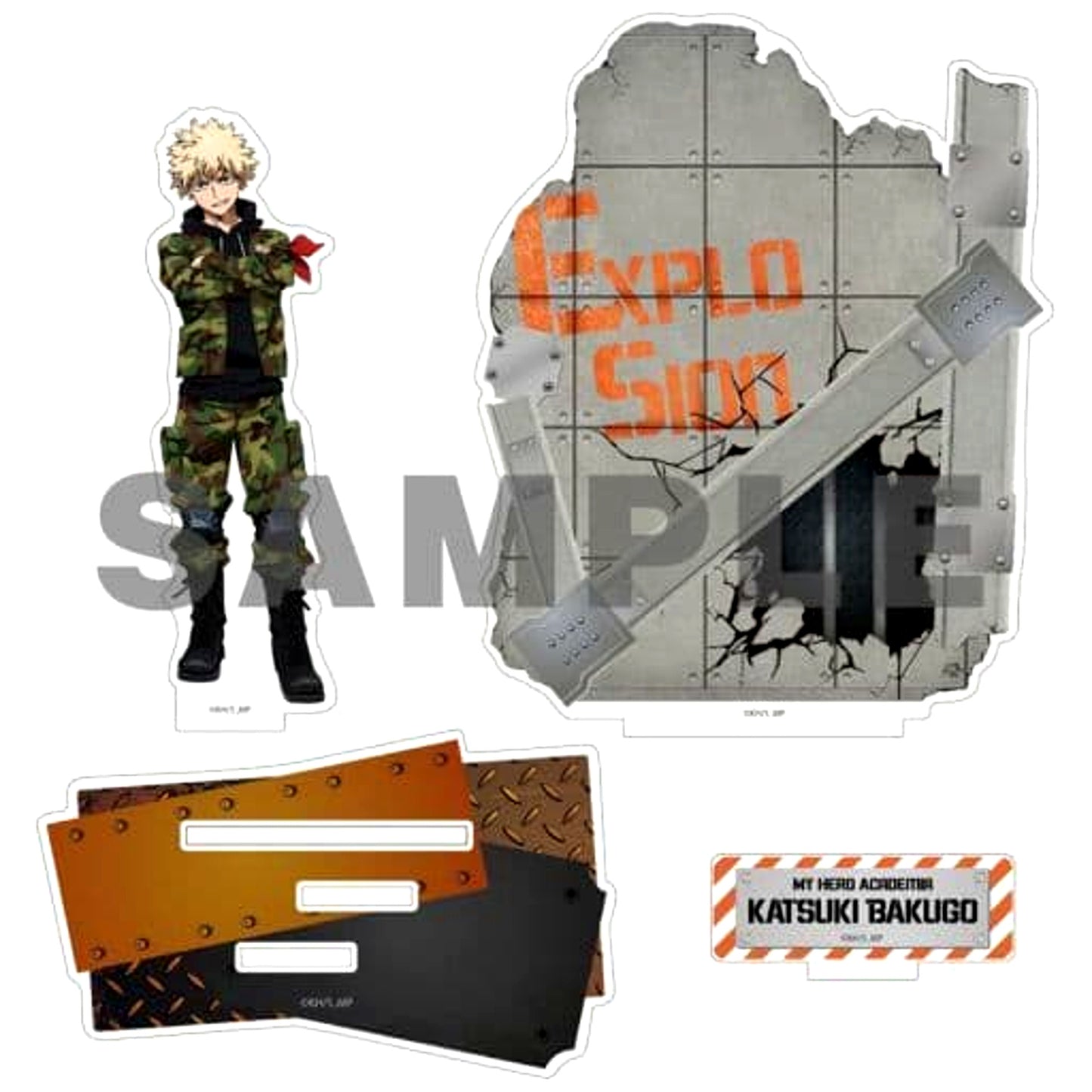 Katsuki Bakugo My Hero Academia Acrylic Diorama Stand Camouflage [USED]