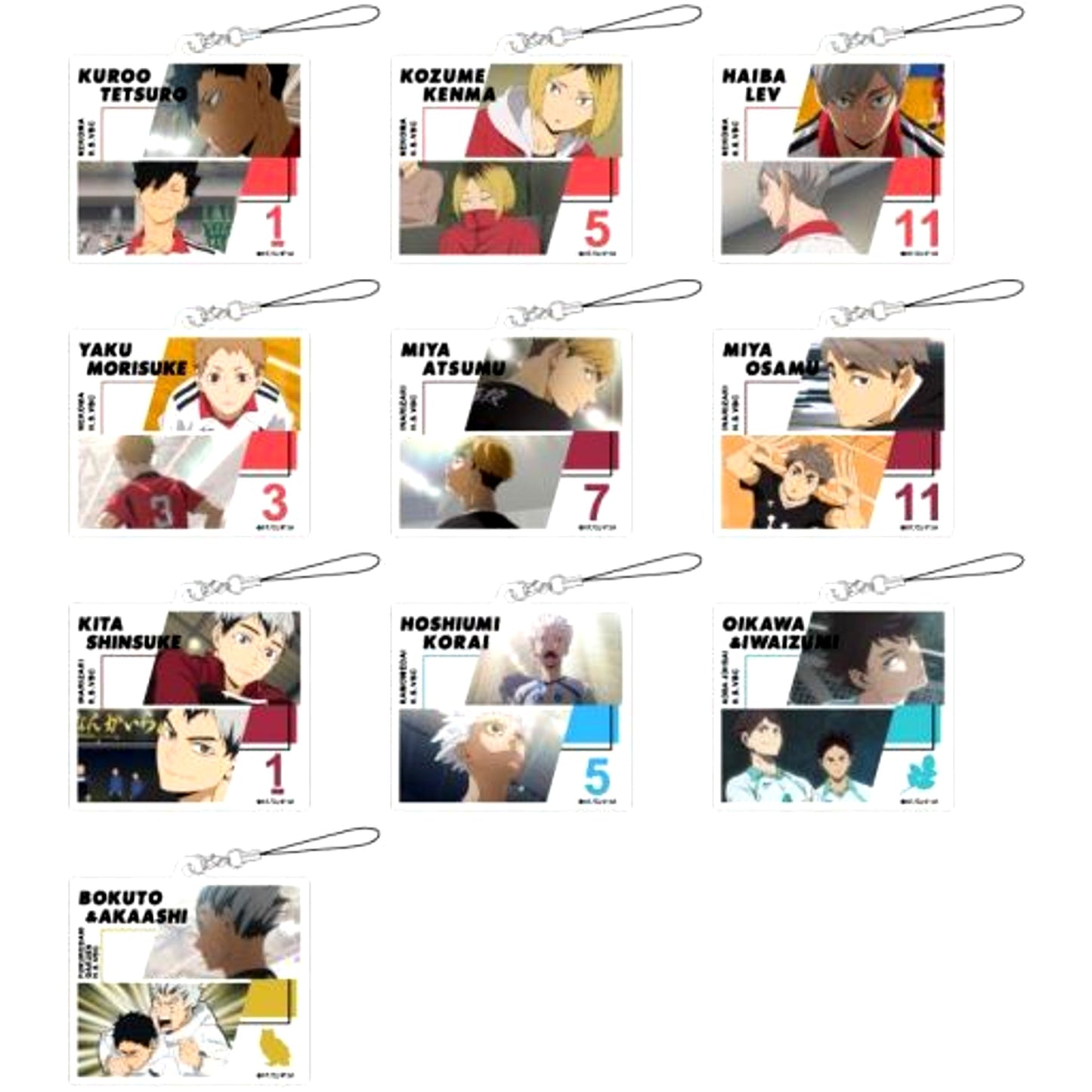 Set of 10 Haikyu!! Trading Acrylic Strap Vol. 2 [USED]