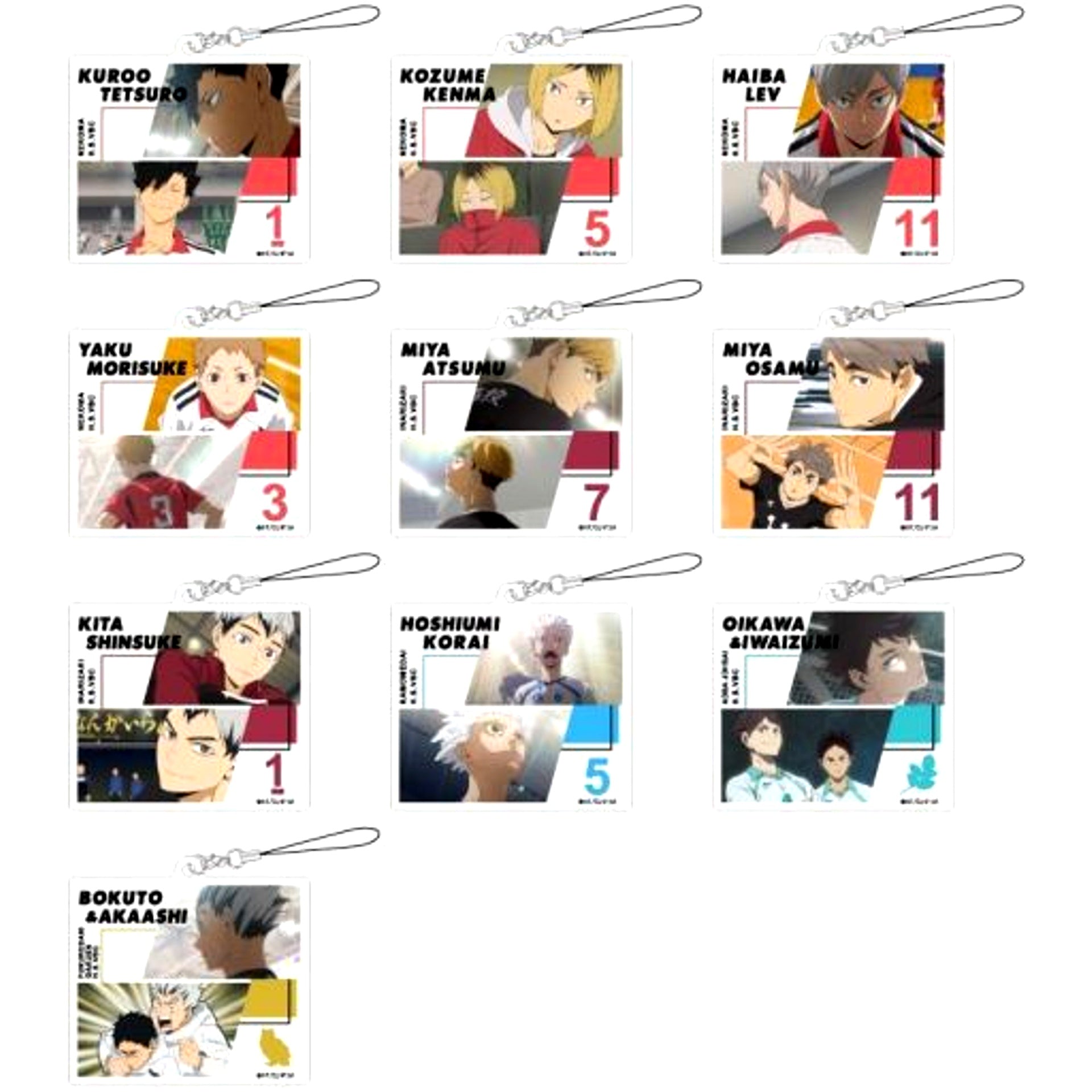 Set of 10 Haikyu!! Trading Acrylic Strap Vol. 2 [USED]