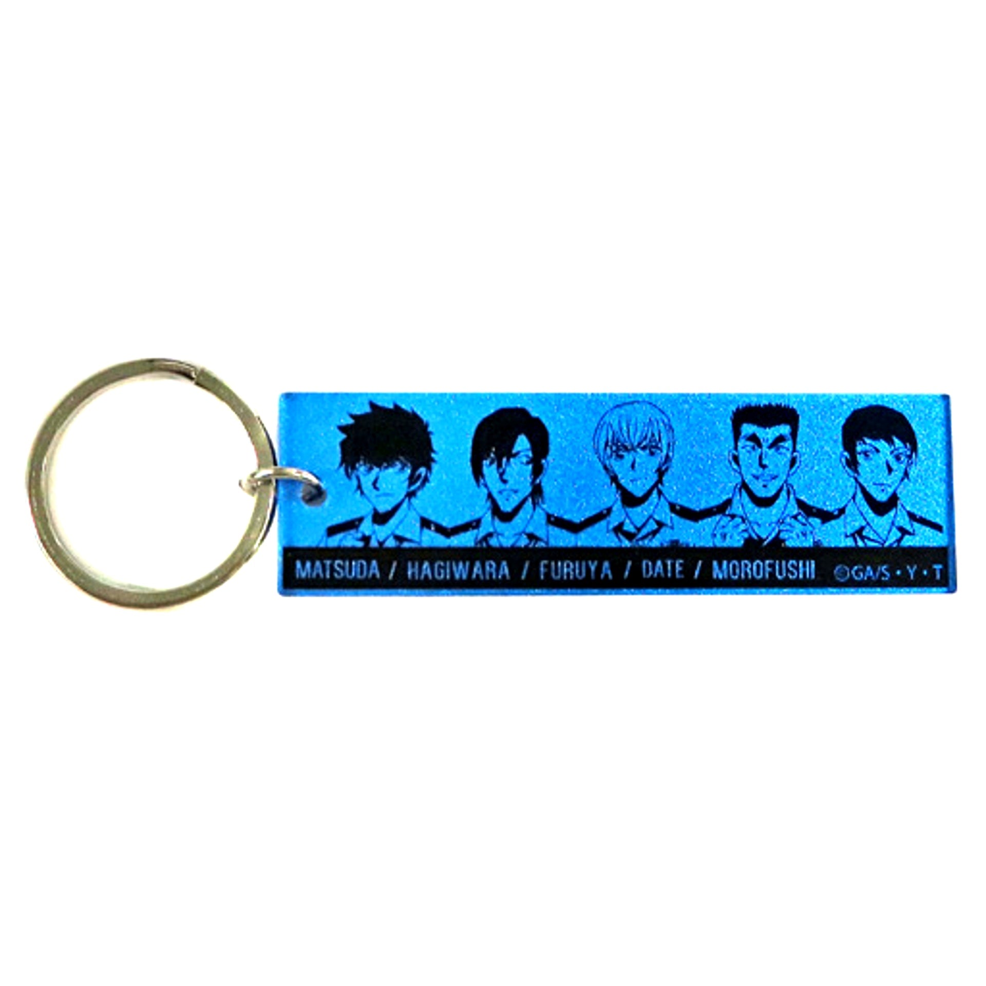 Group Police Academy Detective Conan Plaza Trading Metallic Acrylic Keychain [USED]