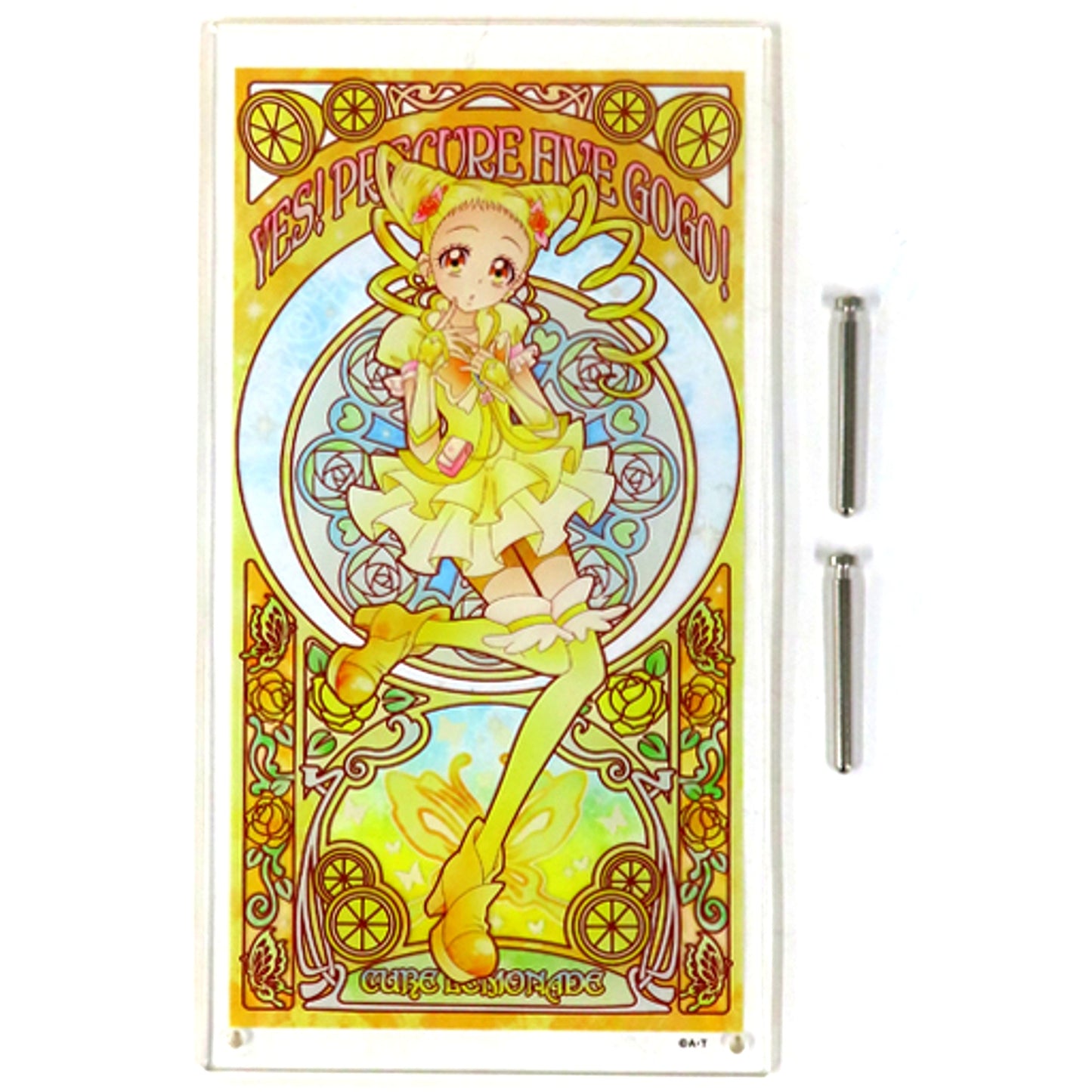 Cure Lemonade Butterfly Rose Yes! Precure 5 GoGo! Acrylic Art Board [USED]