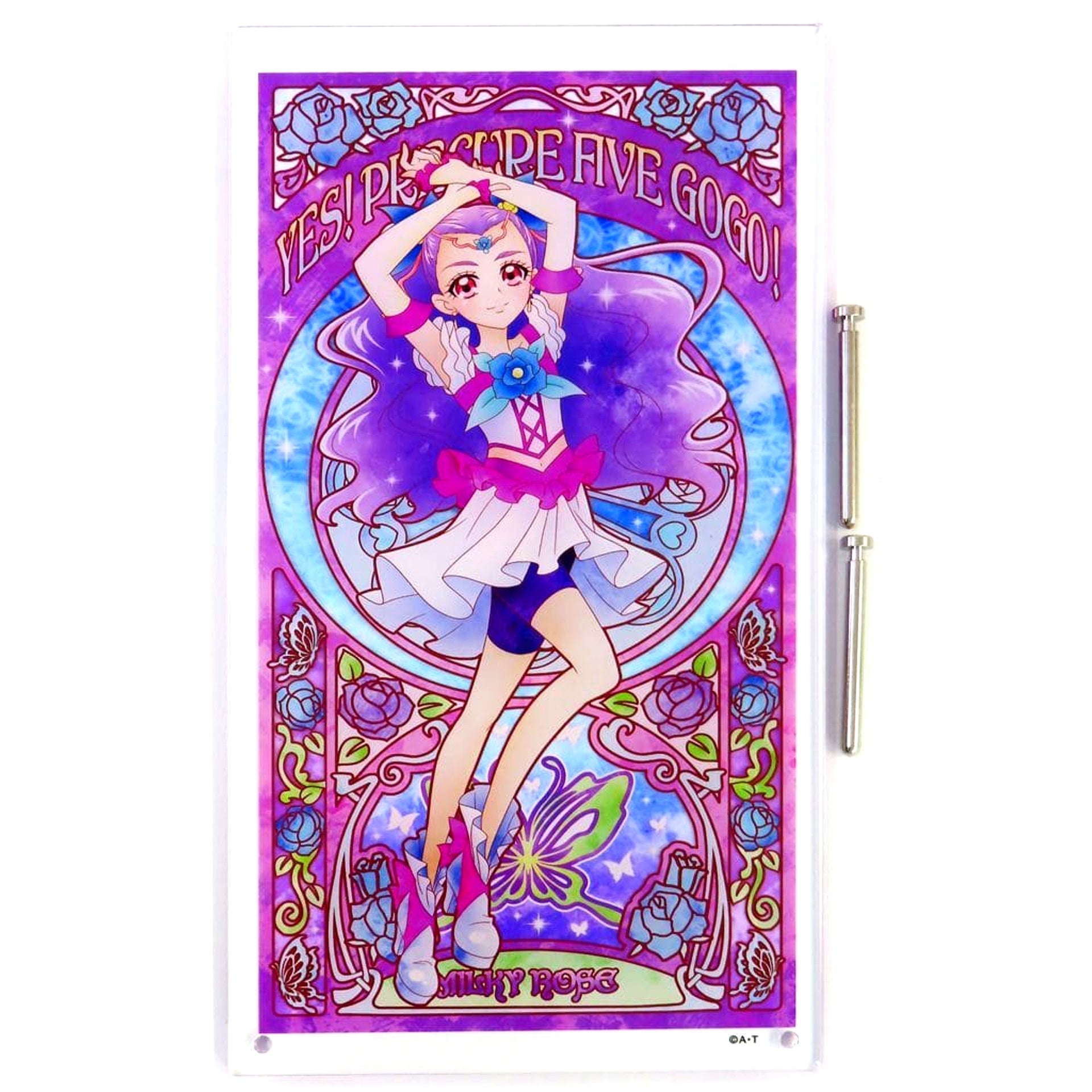 Milky Rose Yes! Pretty Cure 5GoGo! Acrylic Art Board Butterfly Rose [USED]