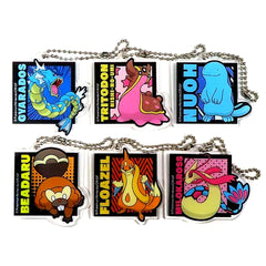 Set of 6 Pokemon Acrylic Keychain Pokemon x 7-Eleven Target Product Purchase Bonus [USED]
