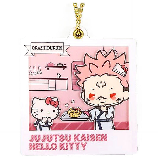 Jujutsu Kaisen X Sanrio Characters Ryomen Sukuna Hello Kitty Acrylic Keychain Keychains [USED]