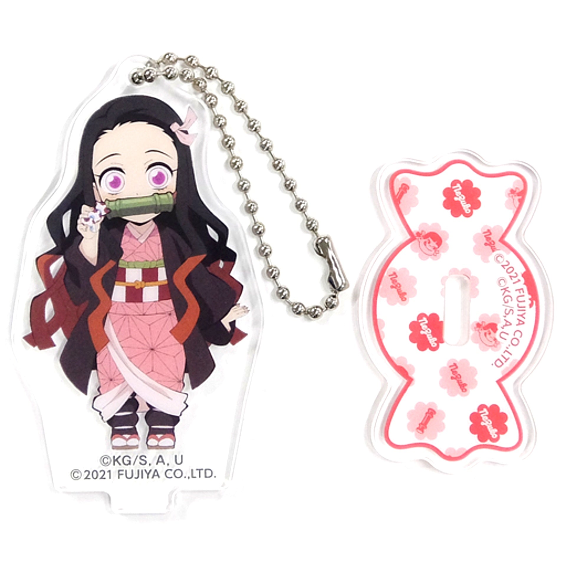 Nezuko Kamado Demon Slayer Kimetsu no Yaiba Milky Collab Acrylic Stand Mascot [USED]