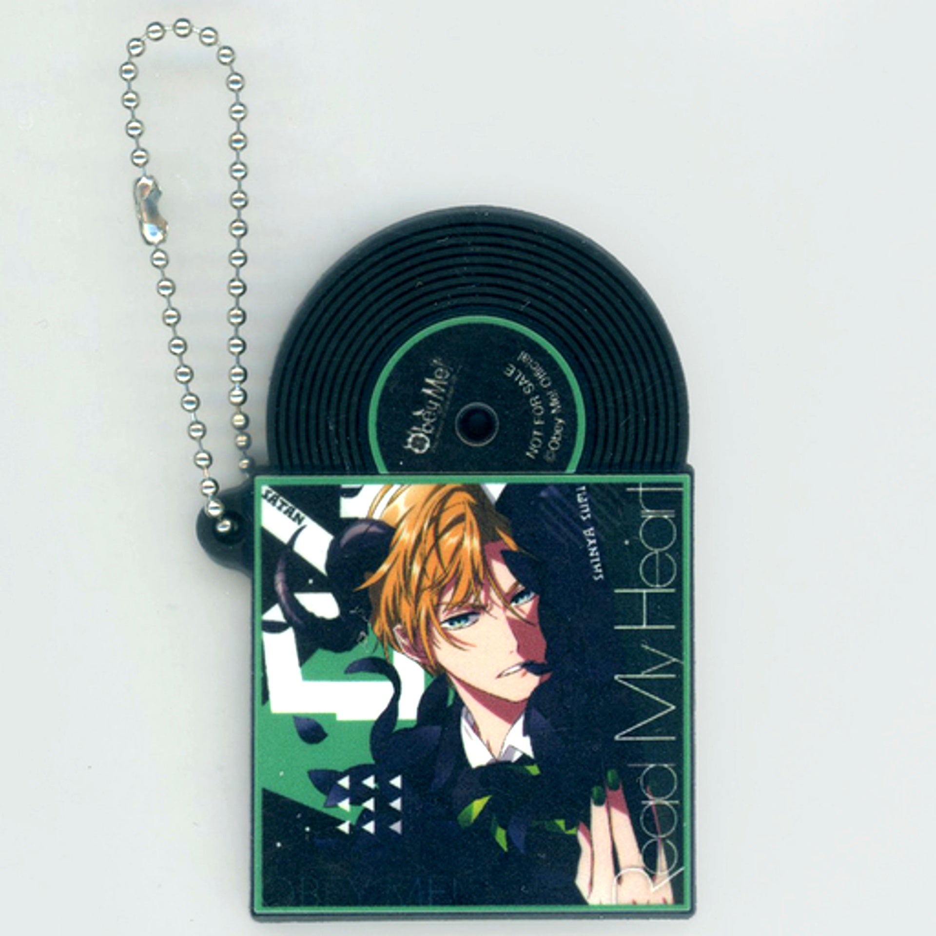 Satan Obey Me! Karaoke no Tetsujin Trading Rubber Keychain [USED]
