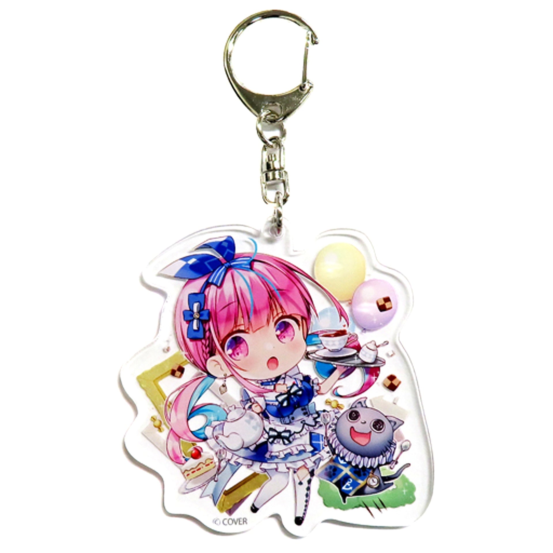Minato Aqua Hololive Acrylic Keychain Aqua and NEKO Tea Party Ver. One-Man Live 2022 [USED]