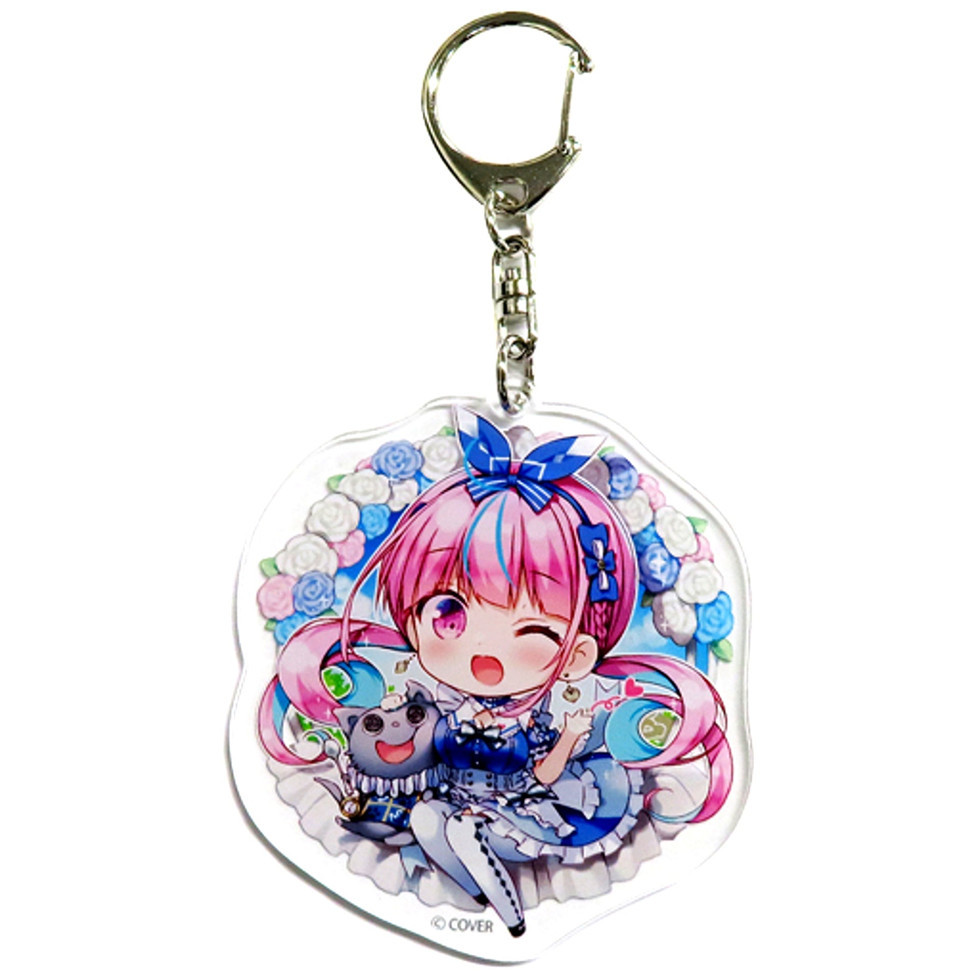 Minato Aqua Hololive Acrylic Keychain Aqua and NEKO on Swing Ver. One-Man Live 2022 [USED]