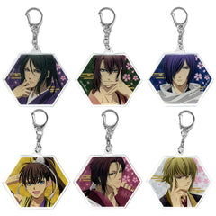 Hakuouki OVA Toshizo Hijikata & Others Acrylic Keychain 01 All 6 Types Set Keychains [USED]