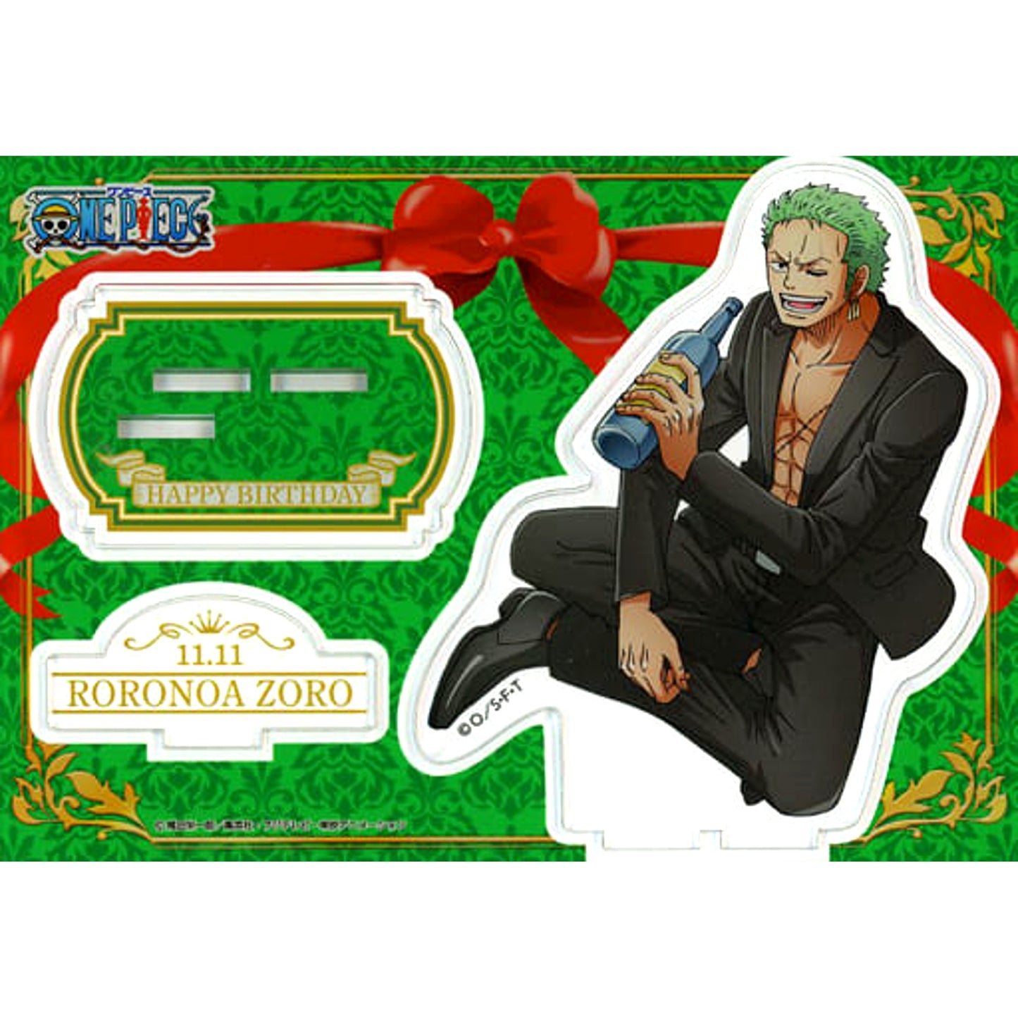 Roronoa Zoro One Piece Birthday Acrylic Stand 2018 Straw Hat Store Limited [USED]