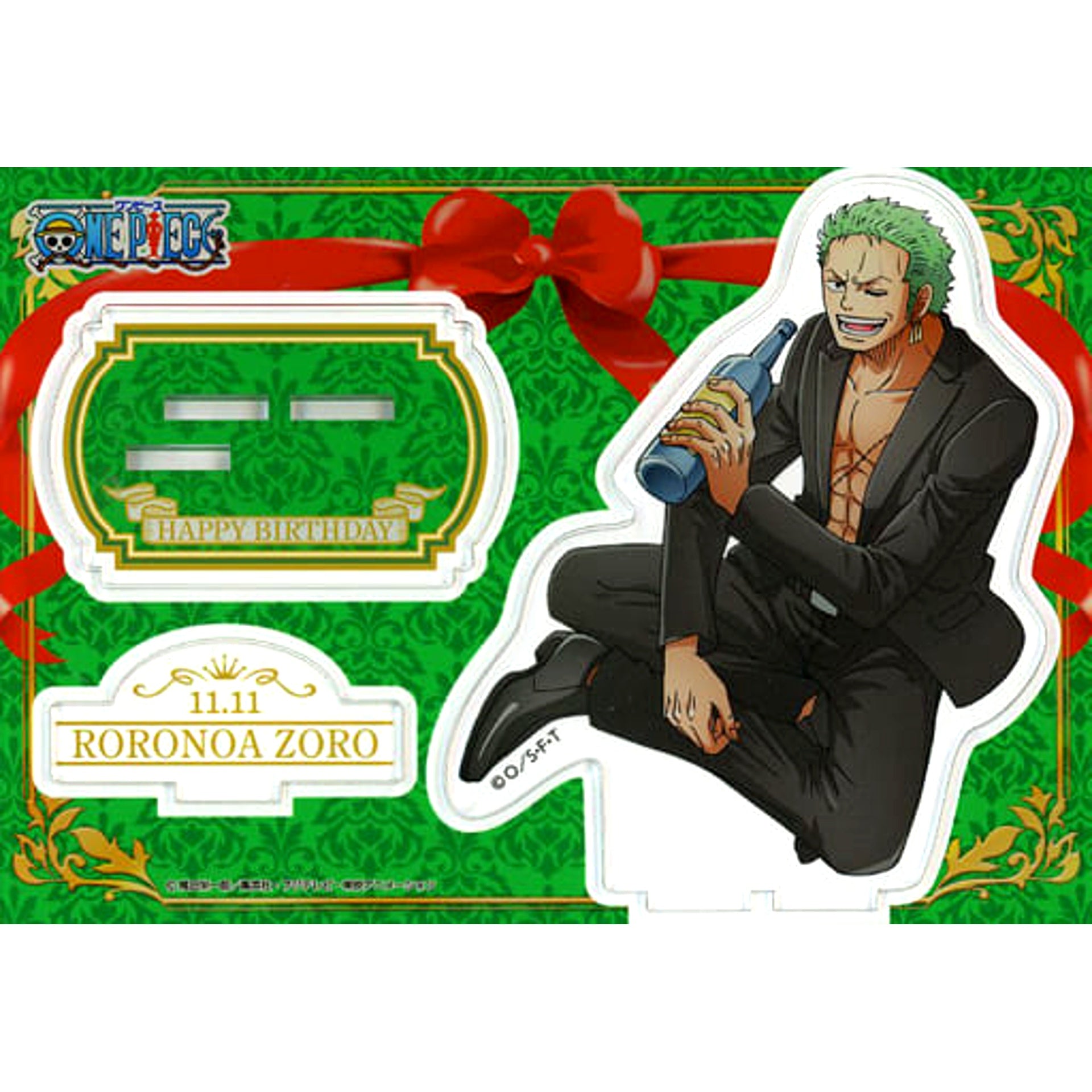 Roronoa Zoro One Piece Birthday Acrylic Stand 2018 Straw Hat Store Limited [USED]