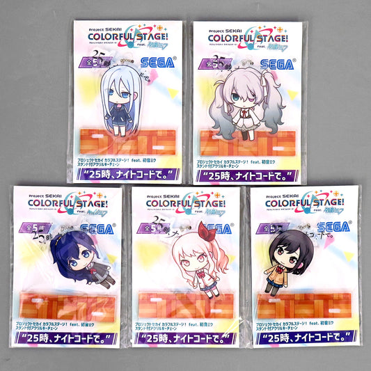 Hatsune Miku: Colorful Stage! Kanade Yoisaki & Others All 5 Types Set Acrylic Keychain with Stand 25-ji, Nightcord de. Acrylic Item [USED]