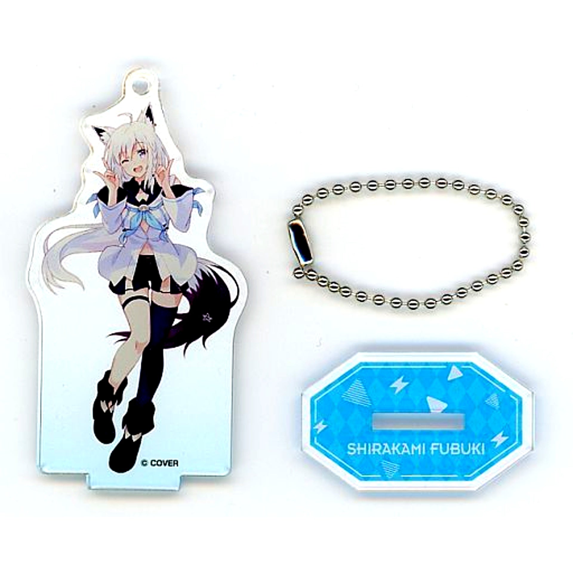 Shirakami Fubuki Hololive Acrylic Stand Keychain Festival Ver. Weiss Schwarz & ReVerse Hololive Production Fes [USED]