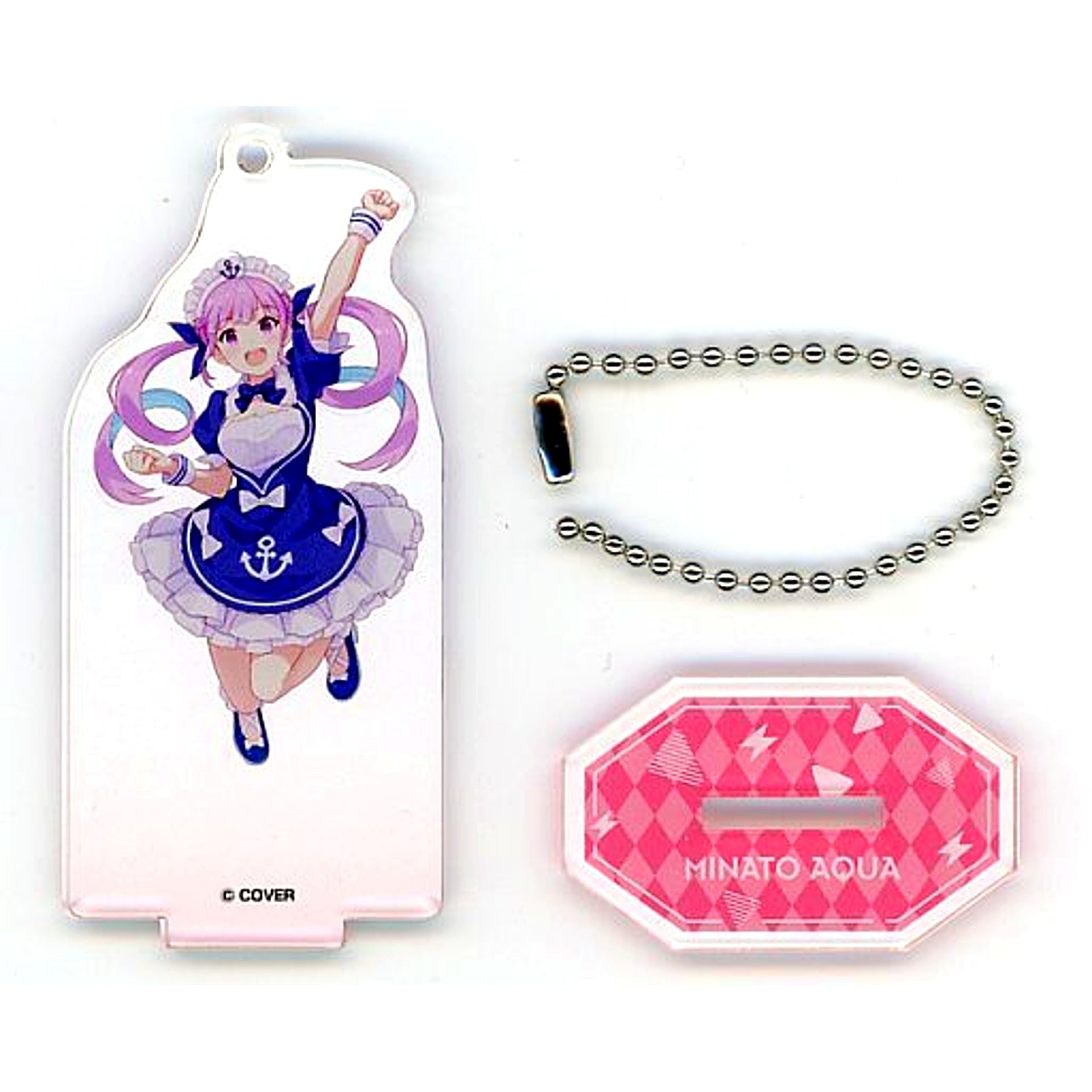 Minato Aqua hololive Acrylic Stand Keychain Festival Ver. Weiss Schwarz & ReVerse presents hololive Production Festival [USED]