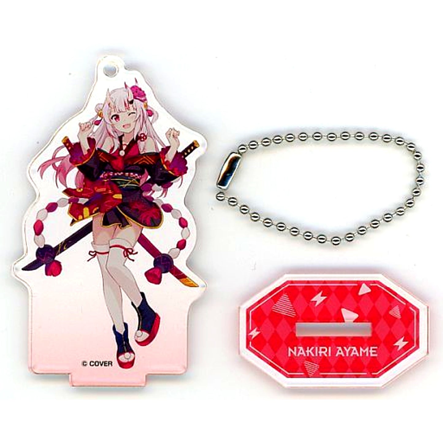 Nakiri Ayame Hololive Acrylic Stand Keychain Festival Ver. Weiss Schwarz & ReVerse Hololive Production Fes [USED]