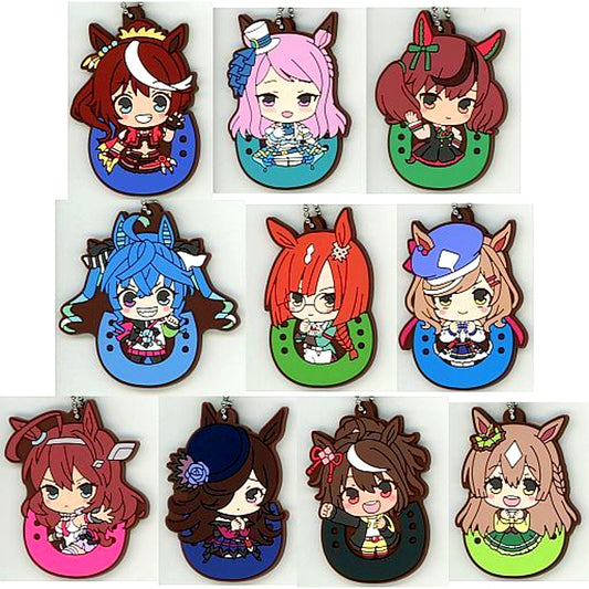Set of 10 Umamusume Pretty Derby Season 2 Derby Rubber Mascot [USED]