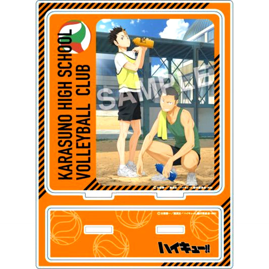 4. Yu Nishinoya & Ryunosuke Tanaka Karasuno High School Volleyball Club Activity Record Acrylic Stand Haikyu!! [USED]