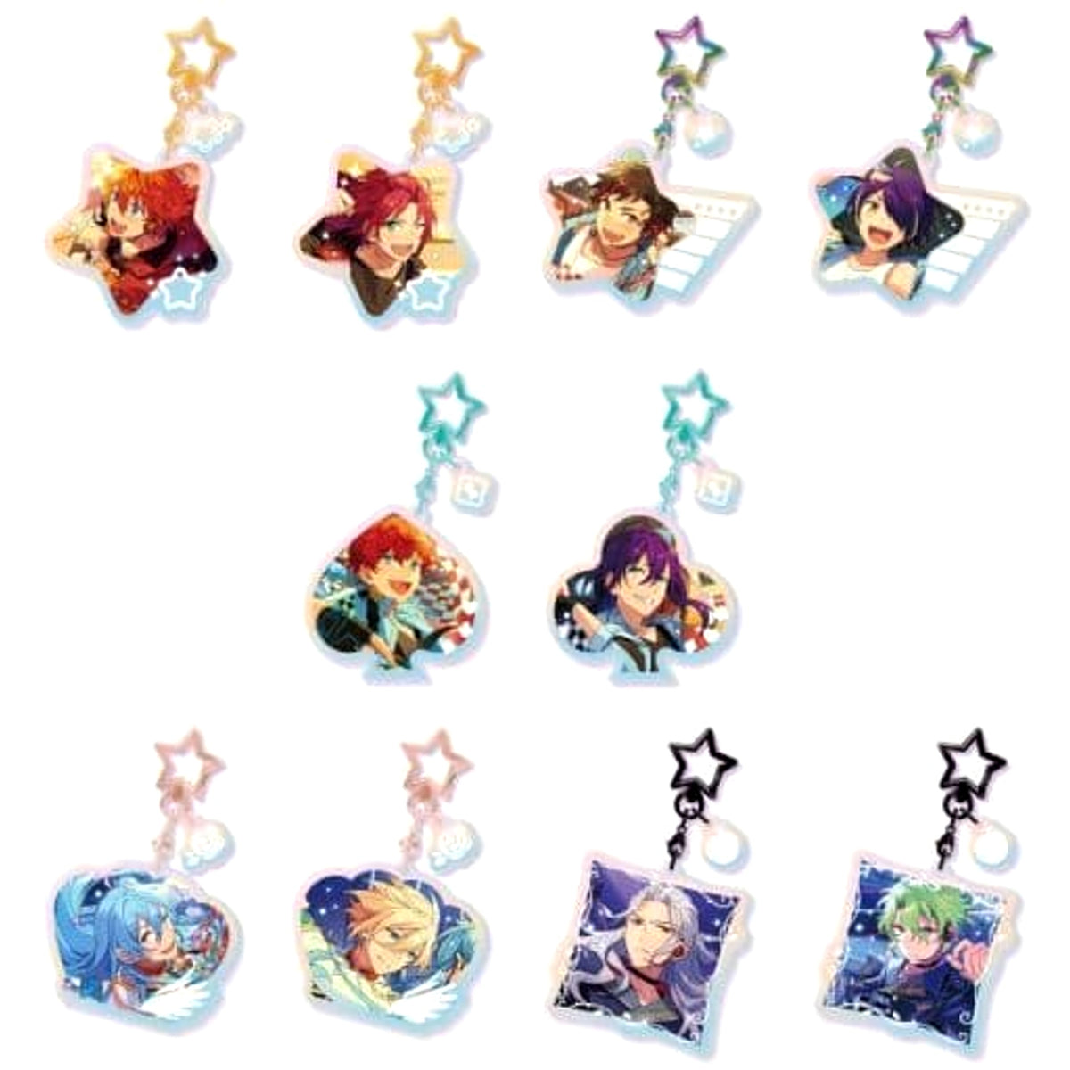 Ensemble Stars!! Subaru Akehoshi & Others Star Keychain Collection Brand New! Vol.1 All 10 Types Set Keychains [USED]