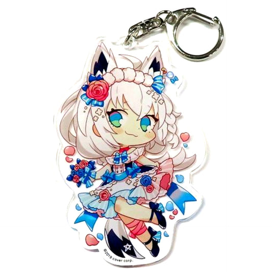 Shirakami Fubuki SD Illustration Event Outfit Ver. Hololive Congratulations!! FUBUKI BIRTHDAY PARTY.2019 Birthday Acrylic Keychain [USED]