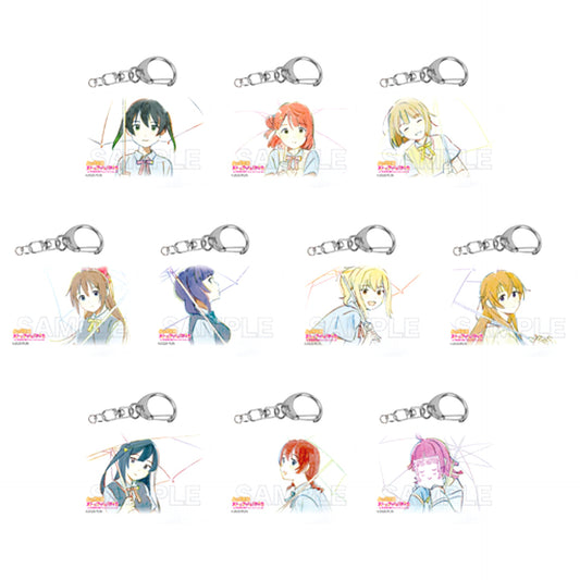 Set of 10 Love Live! Nijigasaki High School Idol Club Miniature Canvas Keychain C. Part 3 [USED]