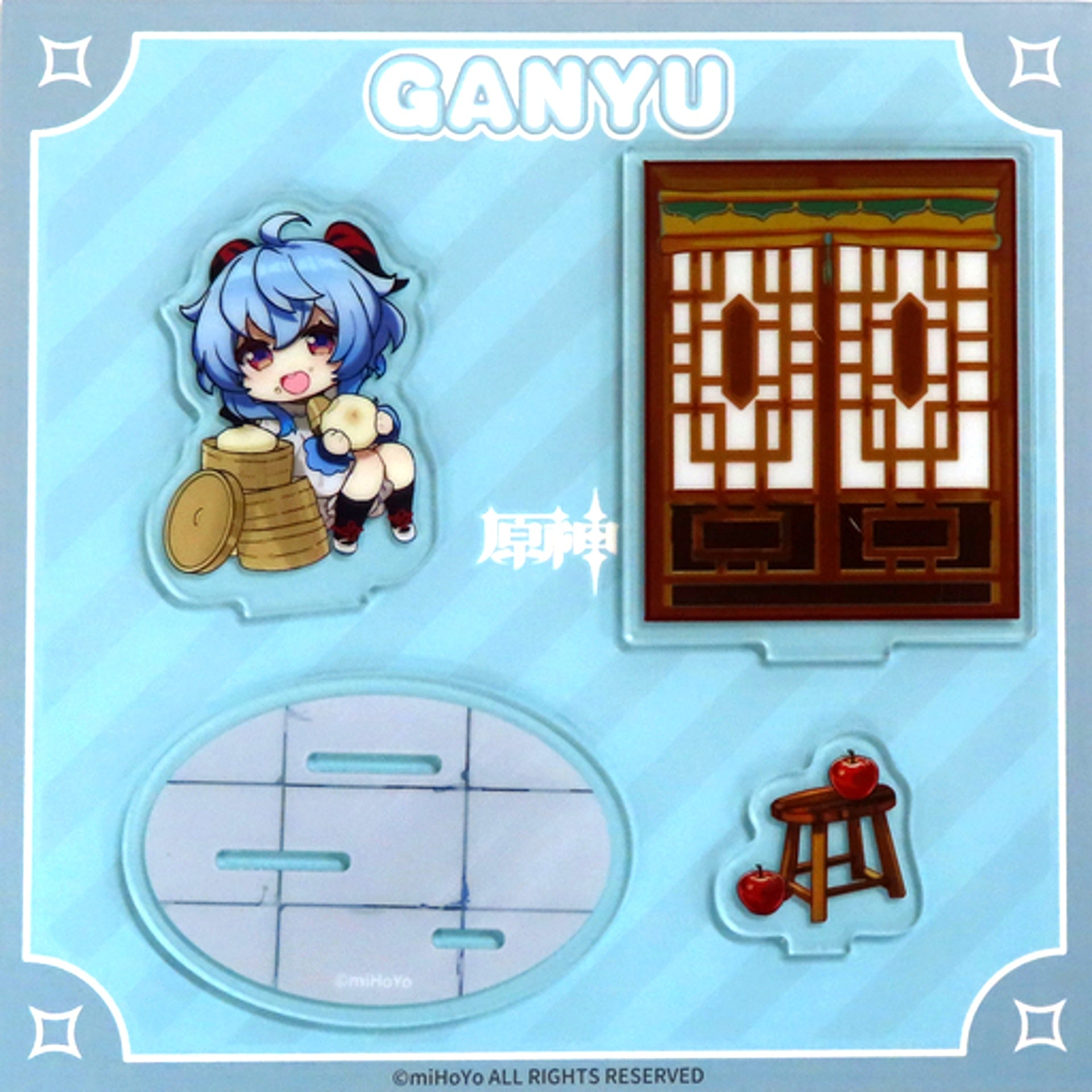 Ganyu Tongmeng Qizhen Series Deformed Character Diorama Acrylic Stand Genshin Impact [USED]