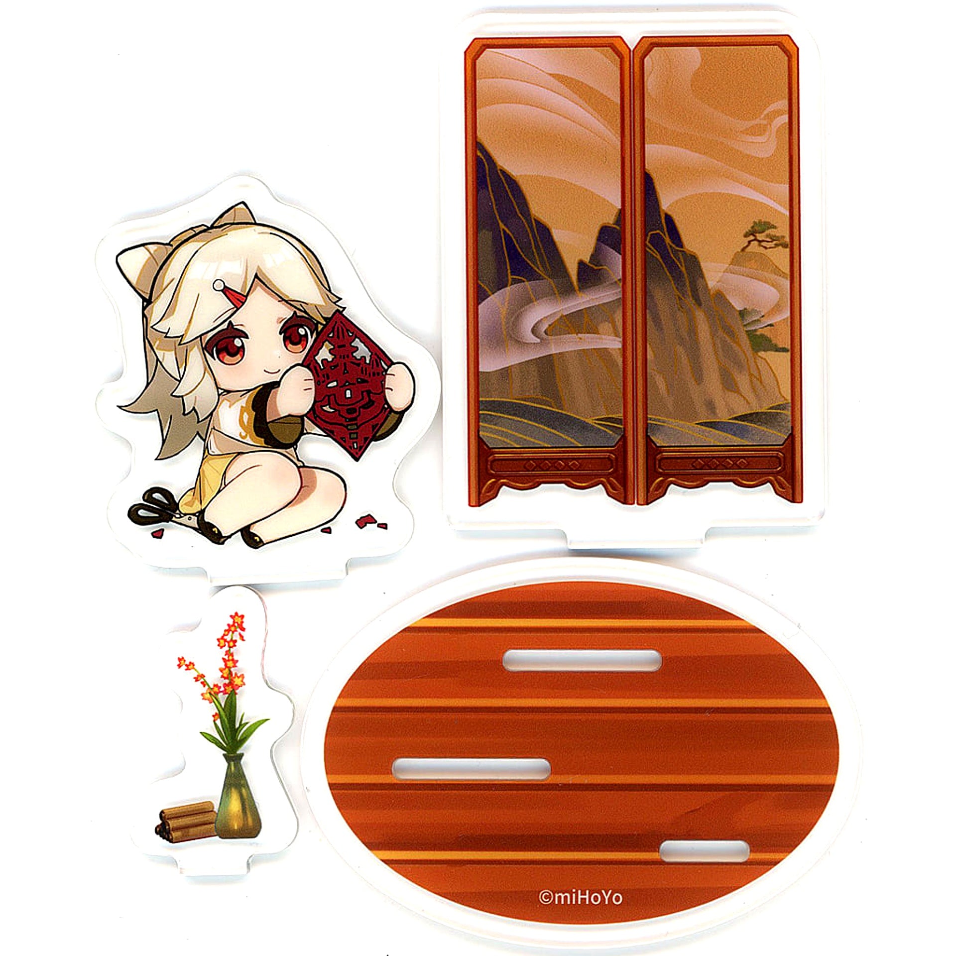 Ningguang Genshin Impact Tongmeng Qizhen Series Chibi Diorama Acrylic Stand [USED]