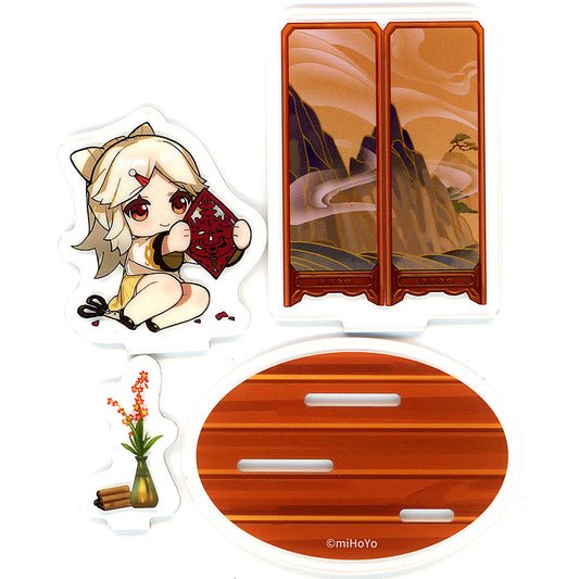 Ningguang Genshin Impact Tongmeng Qizhen Series Chibi Diorama Acrylic Stand [USED]