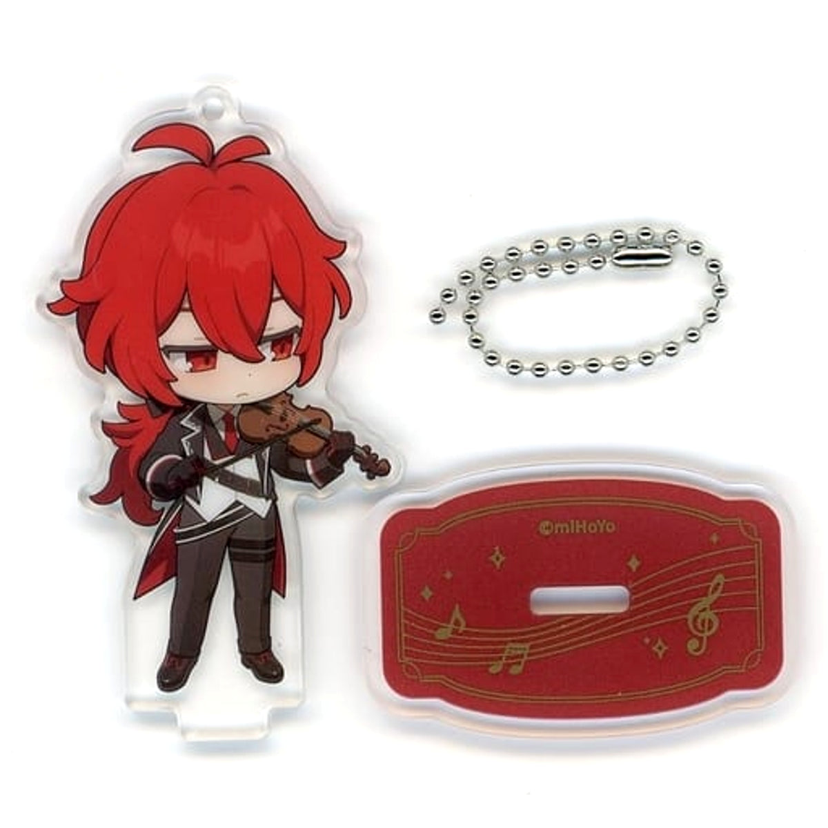 Genshin Diluc Chibi Character Stand-Style Bag Charm Offline Orchestra Concert 2021 Exclusive Charm [USED]