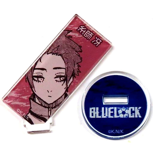 Sae Itoshi Mini Acrylic Stand Blue Lock x PRINCESS CAFE [USED]