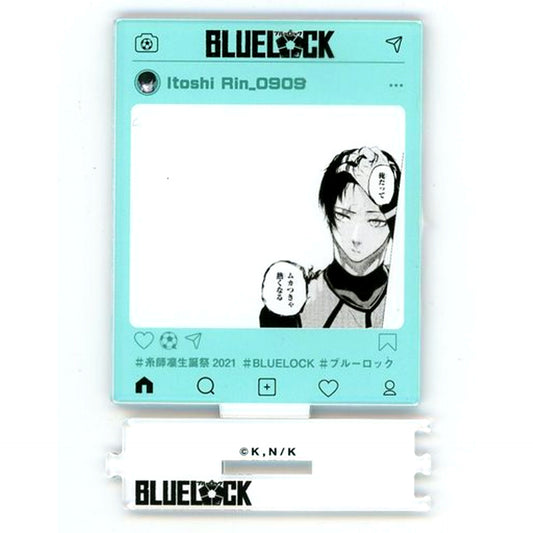 Rin Itoshi Birthday Acrylic Stand Blue Lock x PRINCESS CAFE [USED]