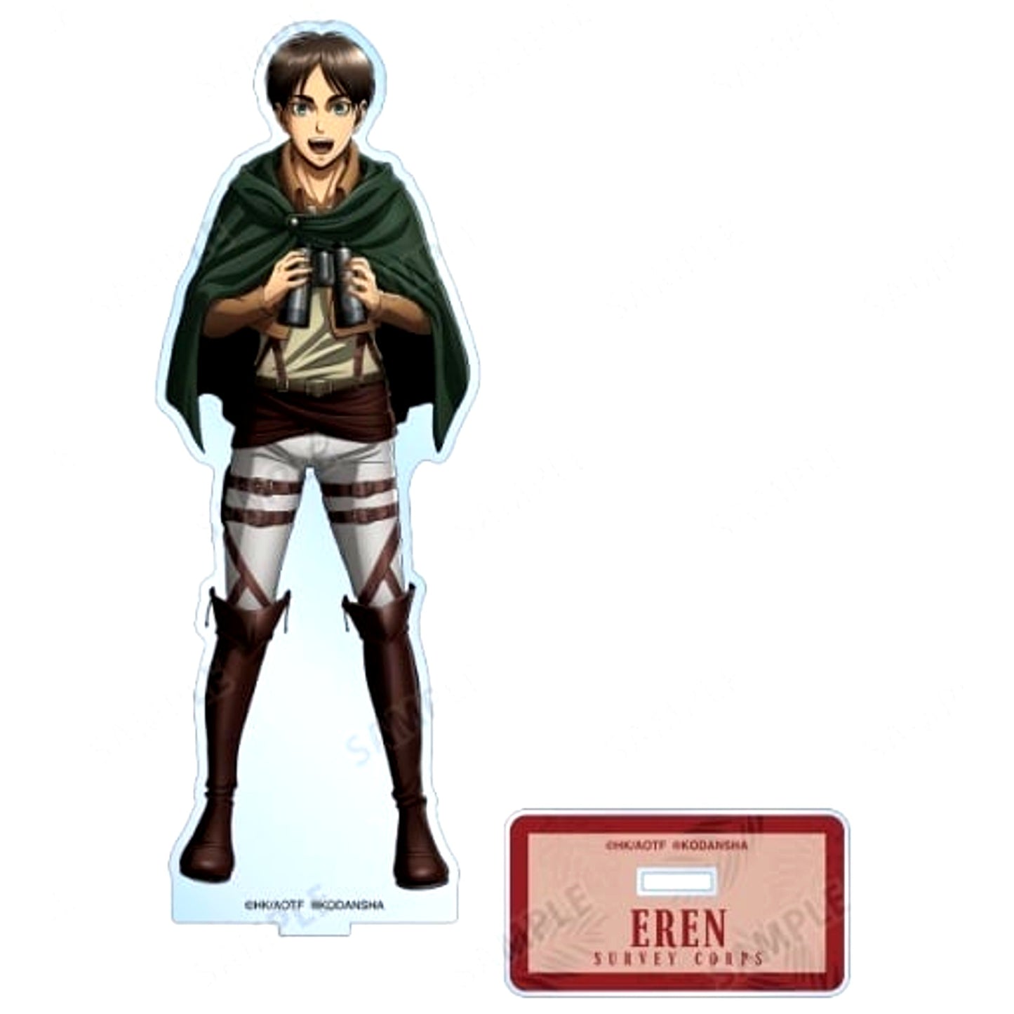 Eren Yeager Attack on Titan Drawn Illustration BIG Acrylic Stand [USED]