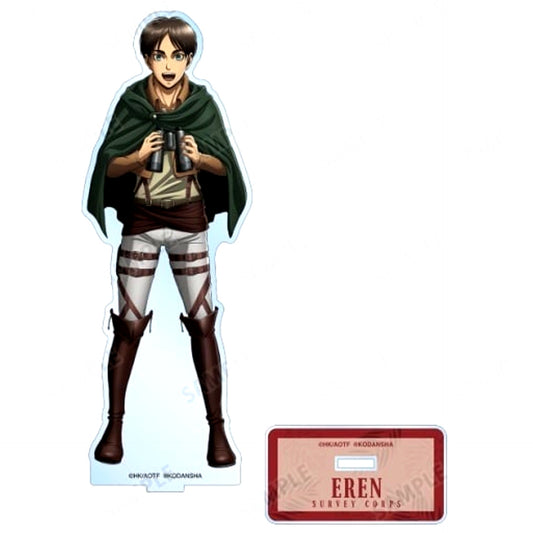 Eren Yeager Attack on Titan Drawn Illustration BIG Acrylic Stand [USED]